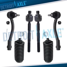 Inner Outer Tie Rod End w/Steering Rack Boot SET for 2006 2007-2011 Kia Rio Rio5