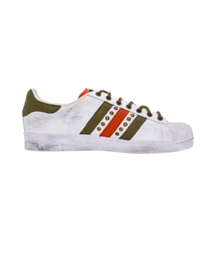 EticaEstetica Custom Sneaker Adidas Superstar Bianca Uomo Coccodrillo e  Borchie | eBay