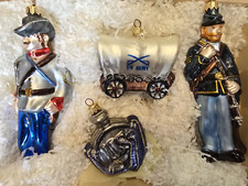 Very RARE Kurt Adler U.S. Civil War Boxed Set Christmas/Patriotic Ornaments