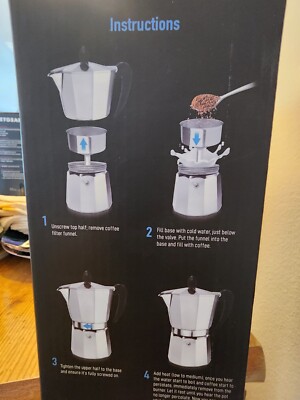 Zulay Classic Moka Pot 5 Cup Aluminum Espresso Maker NEW IN BOX | eBay