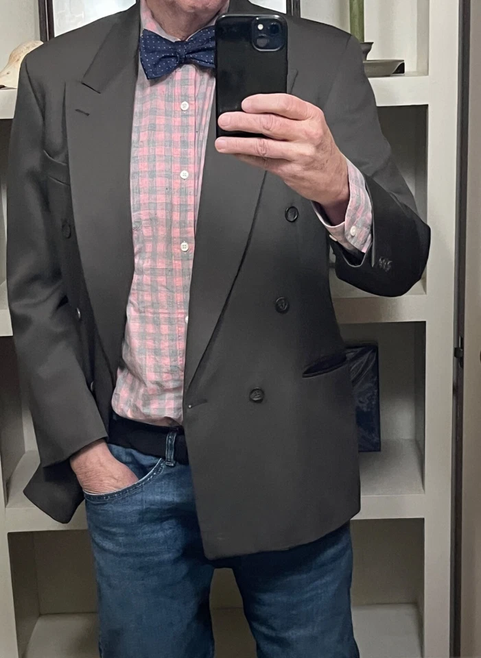 Art Deco  Vintage Men's Blazer Jacket 100% Wool Size 40R - Image 4 of 4