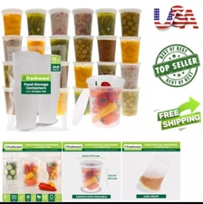 Airtight and Stackable 32 oz Deli Containers - 240 Set for Meal Prep and Storage