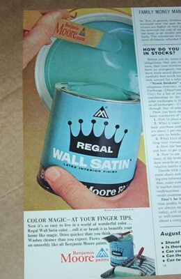 1964 print ad -Benjamin Moore Paints- Regal Wall latex paint vintage ADVERTISING