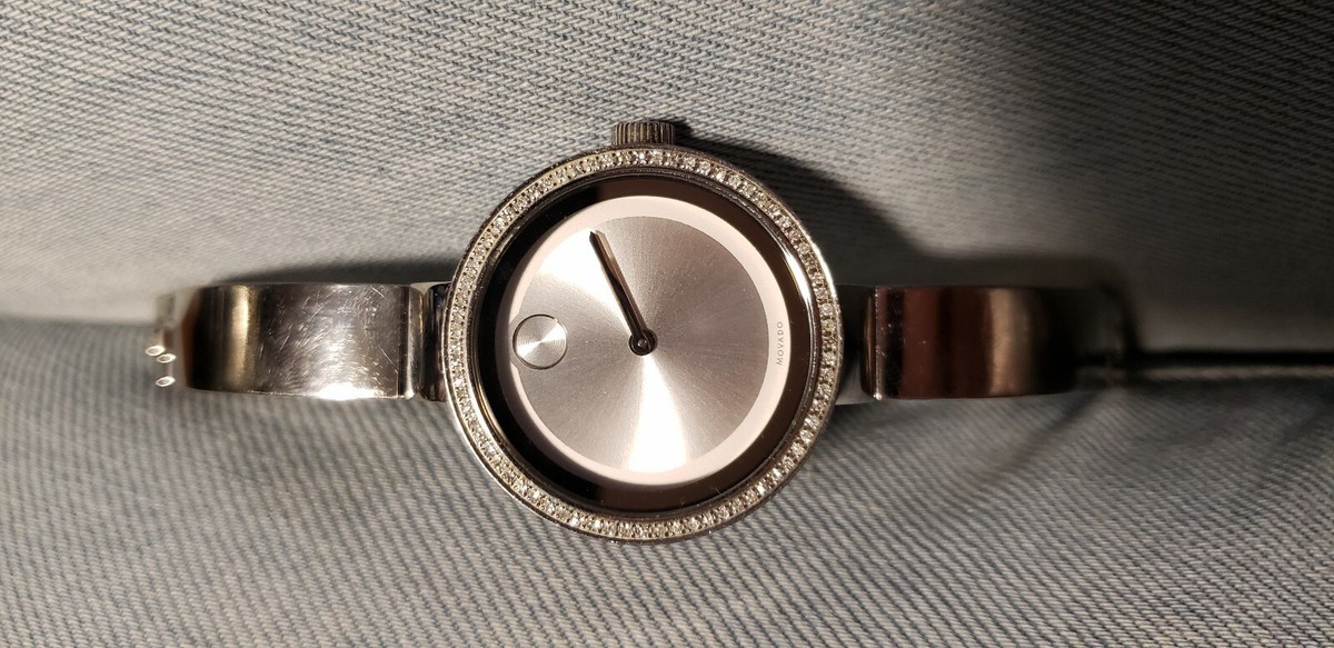 Movado Women's 3600321 'Bold' Diamond Stainless Steel Watch Pre-Owned