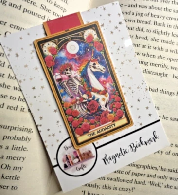 BEWITCHINGLY BOOKISH The Audacity Tarot Magnetic Bookmark Gift Planner Journal Bookish Rainbow Funny