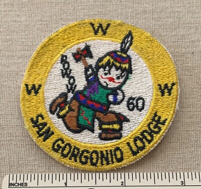 Vintage 1960 OA 298 SAN GORGONIO Order of the Arrow Pow Wow PATCH WWW Boy Scout