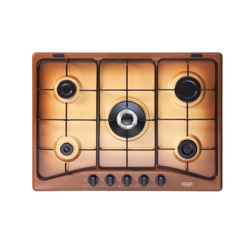 DE LONGHI YTF57ASV PIANO COTTURA 5 FUOCHI 70 CM TERRA DI FRANCIA - PROMO