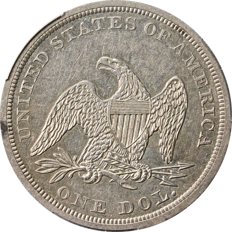 Dólar Libertad Sentada 1840 graduación profesional detalle AU bonito atractivo visual buen golpe Foto 2 de 4