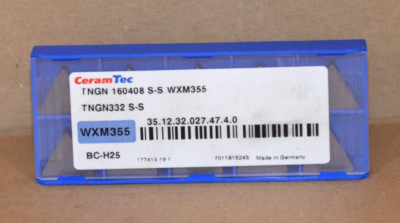 10x CeramTec TNGN 160408 S-S WXM355 Wendeplatten TNGN332 S-S Neu/unbenutzt
