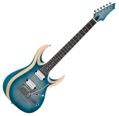 Cort X700 Duality II Polar Ice Burst Flamed Maple Top Fishman Stainless Frets