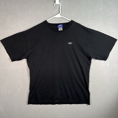 Vintage 90s Reebok Classic Logo T Shirt Adult XL Black Mens