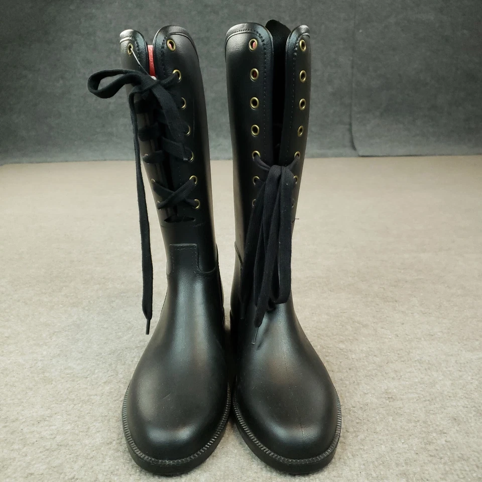 Naot Sporty Dafna Rain Boots Womens Size 8 Black Lace Up Outdoors Casual - Image 2 of 4
