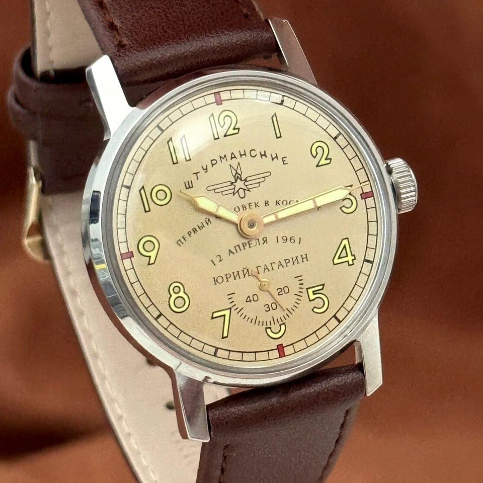 Soviet Vintage WristWatch Pobeda Sturmanskie Yuri Gagarin Mechanical Watch USSR - Image 2 of 4