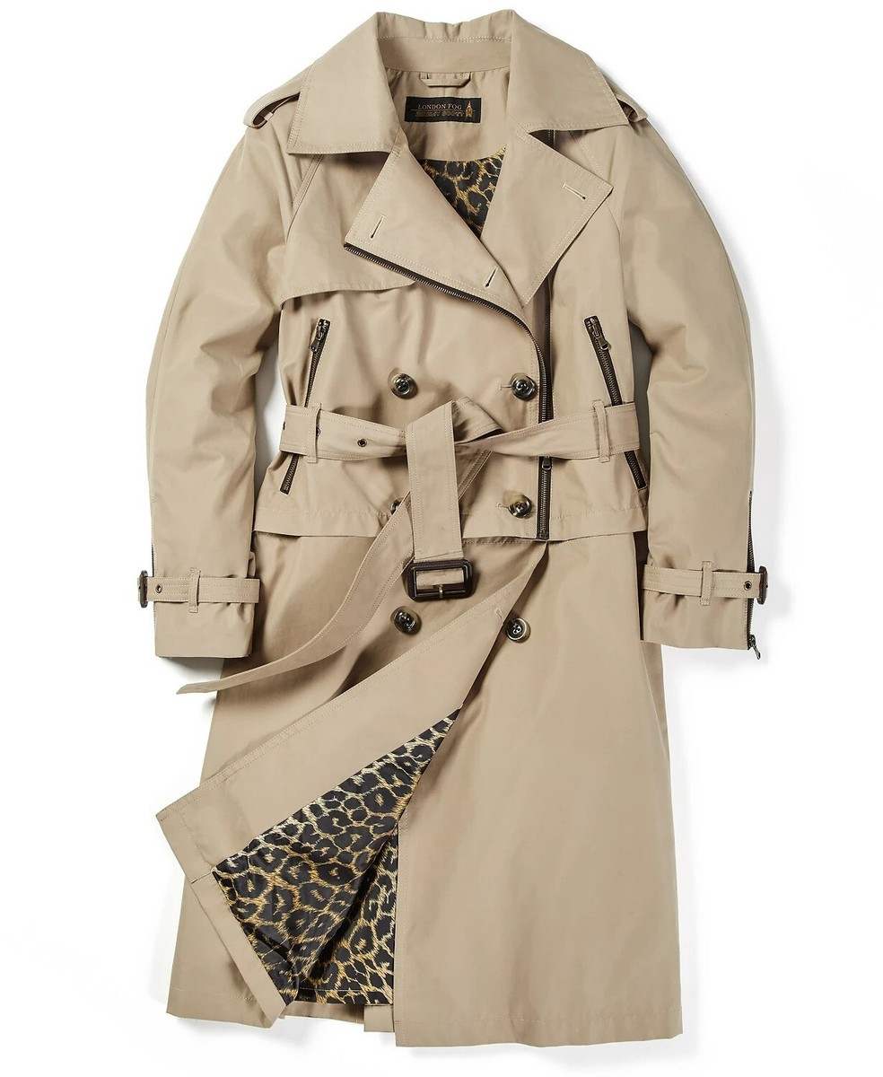 London Fog X Jeremy Scott Womens Trench Raincoat Size L | eBay