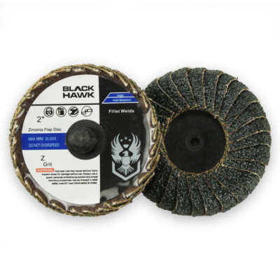 100 Pack - 2'' Inch Quick Change Zirconia Curved Edge Fillet Weld Flap Discs