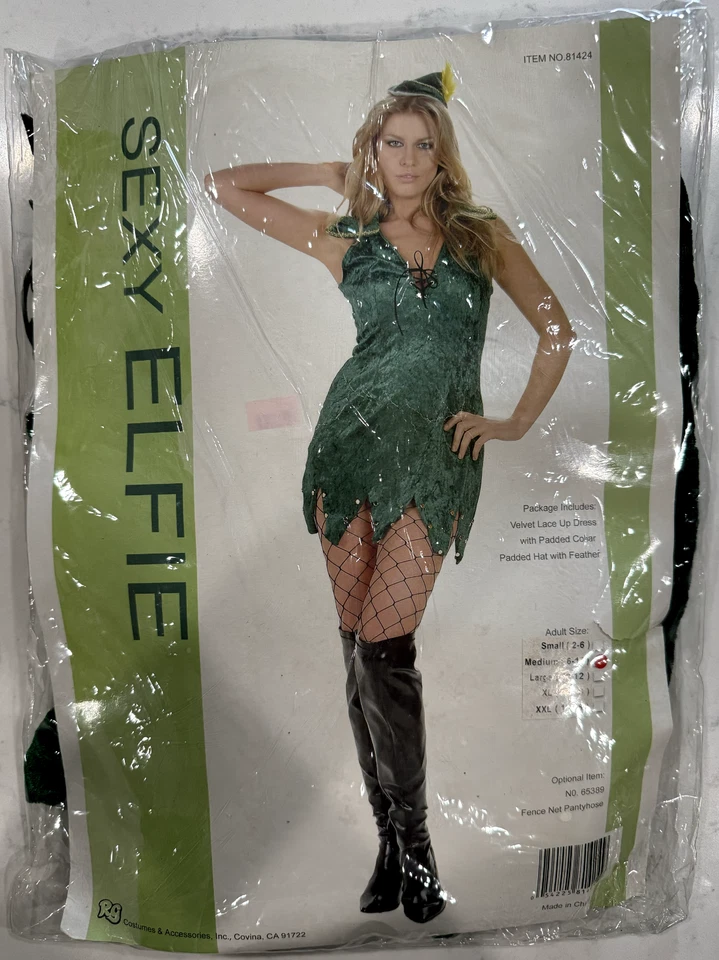 Disfraz de Elfo para Mujer CON Sombrero (Sexy Elfie), Talla M (6-10), TOTALMENTE NUEVO, Disfraces RG Foto 2 de 4