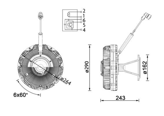 Mahle CFC 173 000P Kupplung, KüHlerlüFter-image