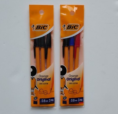BiC Orange Original fine 0.8mm Ballpoint Pen 6pcs Set (Mixed Color)