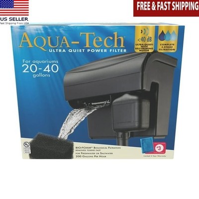 Ultra Quiet Filter 20-40 Gal 3-Stage Filtration Biological Activated Carbon New
