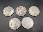 🔥 LOT X 5 MORGAN DOLLAR US MINT 90% SILVER $1 MIX DATES & MINTS VISIBLE LIBERTY