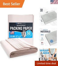 Newsprint Packing Paper Sheets for Moving - 1.5lb - 50 Sheets of Newspaper Pa...