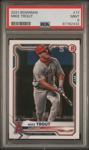 2021 Bowman Mike Trout #17 PSA 9 Mint Los Angeles Angels