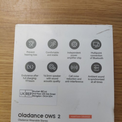 Oladance OWS2 Open Ear Wireless Headphones / Orange, Bluetooth, Brand New! - 第 8/10 張圖片