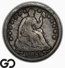 1853 Seated Liberty Half Dime — photo from another recent sale