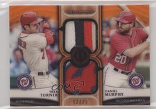 2018 Topps Tribute Dual Relics Orange 2/25 Daniel Murphy Trea Turner #DR-TM 2g8