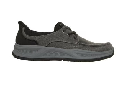 NEW Sketchers Men Black Easy-On Swift Fit Sneaker Memory Foam Tennis Shoe ANY SZ