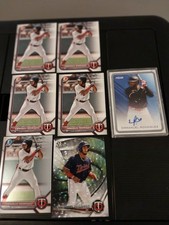 Lot x7 Emmanuel Rodriguez Bowman Prospect & Platinum w/ 2025 PULSE #PB-ER AUTO