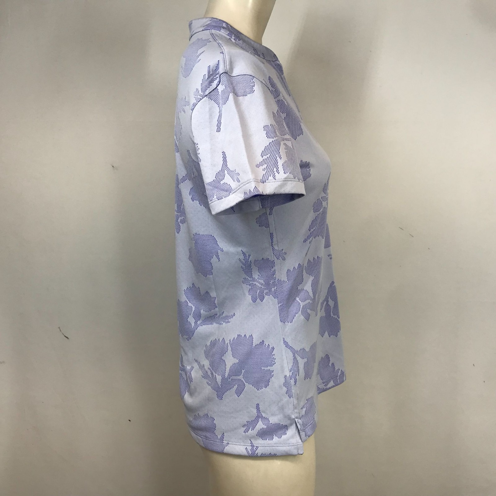 NIKE - WOMEN'S SMALL -PURPLE DRI- FIT SHORT SLEEVE V NECK GOLF TOP - DA3138 thumbnail 4