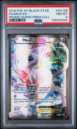 Pokemon Mew EX #XY126 - XY Black Star Promo Card English - PSA 8 | CLEAN | 🔥💎