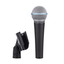 Wired Dynamic Microphone, Cardioid Dynamic Vocal Handheld Mic with Mic Clips,...