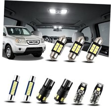 LED Interior Car Lights for Honda-Pilot-2009-2015: 17 Piece Kit White LED