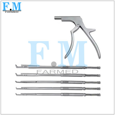 Interlaminar Kerrison Rotating Rongeur Set Spine Surgery Orthopedic Instruments