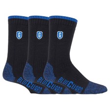 Blueguard - 3 Pack Mens Heavy Duty Cotton Durable Work Socks with Arch Support