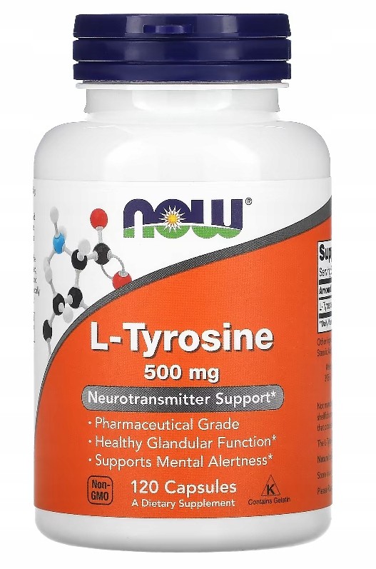 Now Foods L-Tyrosine 500Mg Kapseln 120 - Bild 2