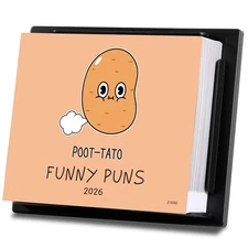 2026 Funny Puns Calendar - Daily Calendar 2026 with Funny Puns, 2026 Desk Calend