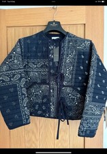 Warehouse Quilted Navy Jacket
