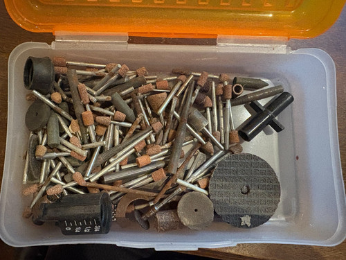 Assorted Dremel Tool Accessories & Case - Cutting, polishing, grinding