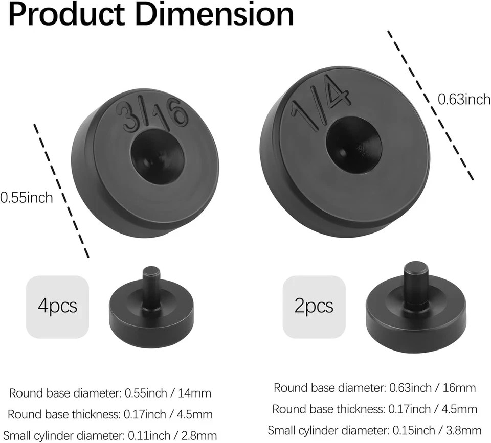 Brake Line Flaring Tool Kit, 6PCS, 3/16" & 1/4" Double Flare Tool for Brake Line