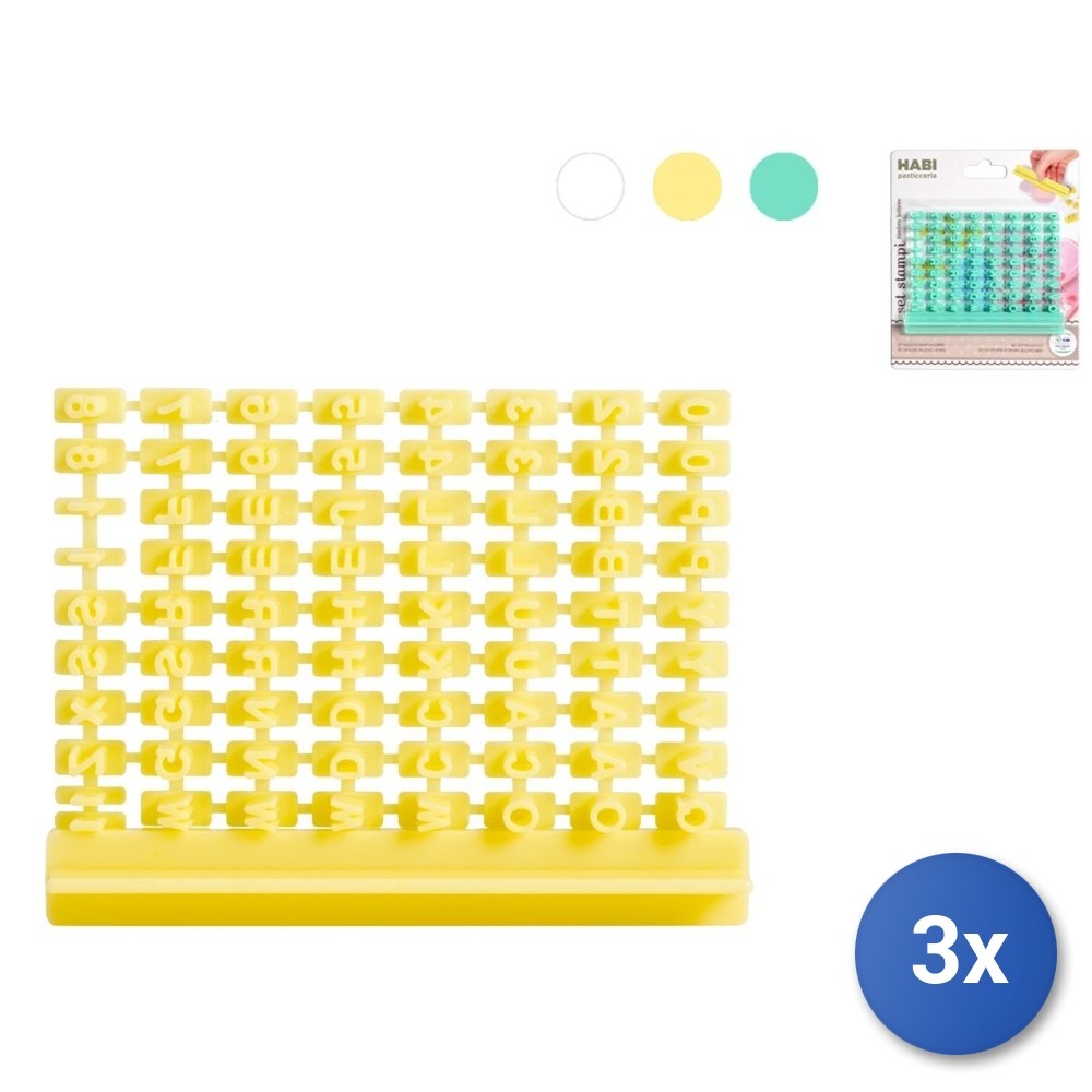 3X Packs Of Number/Letter Stamps Assorted Habi (MIXED COLORS)