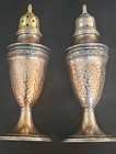 Evans: EPNS; Electro Plated Nickel Silver Hammered Salt & Pepper Shaker Set — photo 9