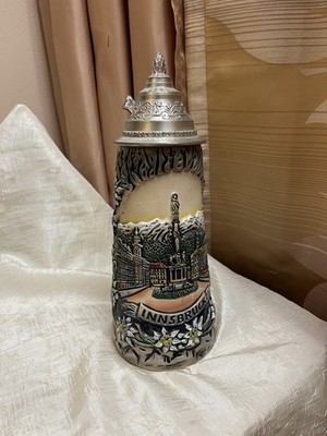 INNSBRUCK - VINTAGE KING EDITION NO. A3991 HANDMADE/HANDPAINTED BEER STEIN