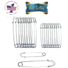 20PCS Large Safety Pins, 4Inch and 3Inch Heavy Duty Safety Pins for Fashion.....