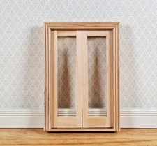 Dollhouse HALF SCALE 1:24 French Doors Wood HWH6011 Houseworks