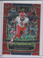 2022 Panini Select Draft Picks - Concourse Malik Willis #2 Red Lazer Prizm (RC)