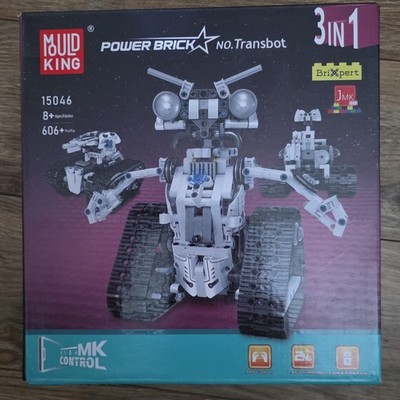 Mould King Power Brick No. Transbot 3-in-1 Robot 606+pcs APP Control 15046