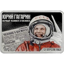 2026 Cameroon Yuri Gagarin Silver Proof Coin Color First Man in Space ULTRA RARE
